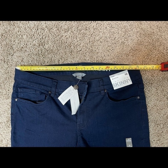 NEW York and company skinny low rise dark denim jeans size 10 NWT - Picture 4 of 6